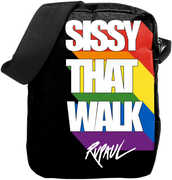Rocksax - Ru Paul - Sissy That Walk - Crossbody Bag with Stash Pocket (Black) 