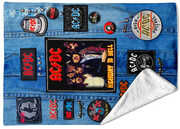 Rocksax - AC/ DC - Battle Vest - Sherpa Fleece Blanket (60 in x 80 in) 