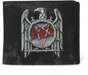 Rocksax - Slayer - Silver Eagle Logo - Wallet with Coin Pocket (Black/ Silver) 