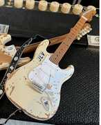 Jimmie Vaughan Signature Fender Strat Custom Vintage White 10 Inch Miniature Guitar