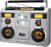 Studebaker SB2140S Sound Station Bluetooth Boombox CD/ AM-FM Radio/ Cassette Recorder (Silver) 