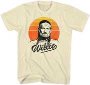 Willie Nelson - Sunset Color Gradient T-Shirt - Large Sand ZRWN106005