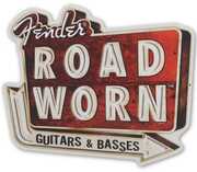 Fender -  Metal Sign - Road Worn Guitars & Basses 