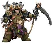 Warhammer 40K - Death Guard: Deathshroud Terminator Champion with Manreaper & Plaguespurter Gauntlets 1/ 18 Action Figure