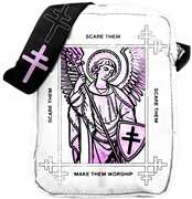 Rocksax - President - Angel Logo - Crossbody Bag with Stash Pockets (White) 