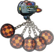 Sonic The Hedgehog - Dr. Eggman Egg Mobile Chained Pin Badge