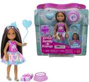 Barbie Club Chelsea Birthday-Themed Small Doll with Party Accessories, Brunette 