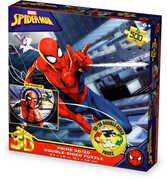 Marvel Spider-Man Spider-Verse Trio Web Shooting 500pc 24x18 in 3D/ 2D Double-Sided Puzzle 