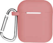 GEMS -Airpods Pink Silicone Soft Case with Caribiner 