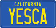 Cheech & Chong's Up In Smoke YESCA California License Plate 