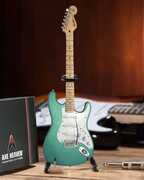 Aston Martin Almond Metallic Green Finish Fender Strat 10 Inch Miniature Guitar