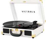 Victrola VSC-550BT-WHT Journey Bluetooth Suitcase 3 Speed Turntable (White) 
