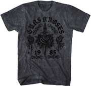 Guns N' Roses - Flocked Tattoo T-Shirt - XL Black Mineral Wash 12160726A4