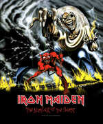 Rocksax - Iron Maiden - Number of the Beast - Sherpa Fleece Throw (50 in x 60 in)