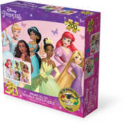 Disney Princess 6 Princesses 200pc 18x12 in 3D/ 2D Double-Sided Puzzle 