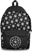 Rocksax - Fall Out Boy - Flowers Logo - Daypack with Laptop Pocket (Black) (Black/ White)