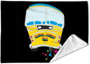 Rocksax - The Beatles - Magical Mystery Tour Bus - Sherpa Fleece Blanket (60 in x 80 in) 