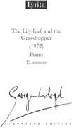 Lloyd: The Lily-Leaf & the Grasshopper for Solo Piano 