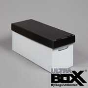 Bags Unlimited X45225CP - 7 Inch 45 RPM Record Storage Box - (White/ Black)