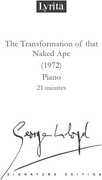 Lloyd: The Transformation of that Naked Ape for Solo Piano