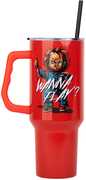 Child's Play - 40oz Stainless Steel Tumbler - Chucky Wanna Play? Red 