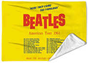Rocksax - The Beatles - America Tour Yellow - Sherpa Fleece Blanket (60 in x 80 in) 