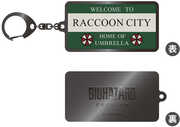 Resident Evil: Requiem - Metal Keychain - Raccoon City Welcome Sign