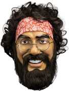 Cheech & Chong - Chong Deluxe Injection Plastic Mask , Tommy Chong