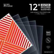 Big Fudge BFOS12X100US 12 Inch Vinyl LP Record Outer Sleeves 100 Pack (Crystal Clear)