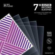 Big Fudge BFOS7x100US 7-inch 45RPM Vinyl Record Outer Sleeves Polypropylene 100 Pack Crystal Clear 