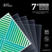 Big Fudge BFOS7x50US 7-inch 45RPM Vinyl Record Outer Sleeves 50 Pack Crystal Clear 