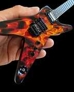 Axe Heaven Dimebag Darrell Pantera Dean Dime O Orange Flame ML Mini Guitar Replica Collectible DD-088