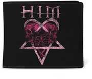 Rocksax - HIM - HIM Logo - Wallet with Coin Pocket (Black)