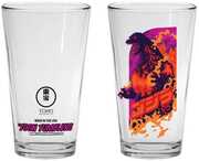 Toon Tumblers - Godzilla - Burning Godzilla Tom Whalen Art Pint Glass