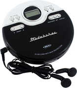 Studebaker SB3703BW Joggable Personal CD Player - FM - Bass Boost (White/ Black)) 