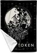 Rocksax - Sleep Token - The Summoning Black/ White - Sherpa Fleece Throw (50 in x 60 in)