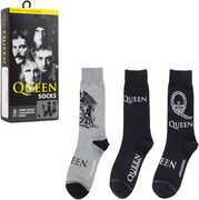 Perri's - Queen - Crew Socks (Assorted Styles 3 Pack Gift Box)