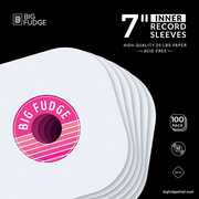 Big Fudge BFIS7x100US 7-inch 45RPM Vinyl Record Round Corner Inner Sleeves 100 Pack White 