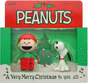 Super7 - Peanuts - ReAction Figures - Charlie Brown & Snoopy (Caroling) 2-Pack 