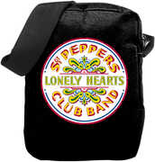 Rocksax - The Beatles - Sgt Peppers Logo - Crossbody Bag with Stash Pockets (Black)