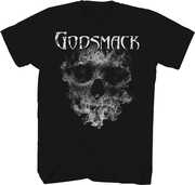 Godsmack - Smoking Skull T-Shirt - 2XL Black TS0100GDSA5