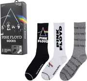 Perri's - Pink Floyd - Crew Socks (Assorted Styles 3 Pack Gift Box)
