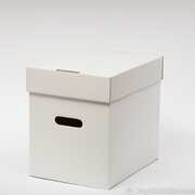 Bags Unlimited XLP65 12 Inch LP Record Cardboard Storage Box with Lids 5 Pack (White) 