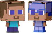 Mattel - Minecraft Flippin' Figs Steve and Enchanted Armor Steve, 2-in-1 
