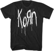 Korn - Korn White Drip Logo - T-shirt - Black