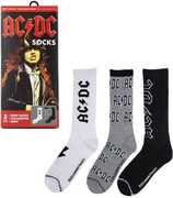 Perri's - AC/ DC - Crew Socks (Assorted Styles 3 Pack Gift Box)