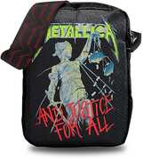 Rocksax - Metallica - Justice For All - Crossbody Bag with Stash Pockets (Black) 