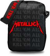 Rocksax - Metallica - Kill 'Em All 1 Logo - Crossbody Bag with Stash Pockets (Black) 