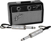 Pluginz - Fender - Jack Rack Mini - Black & Silver with 2 Guitar Plug Keychains 