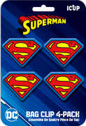DC Comics Superman Magnetic Bag Clips (4 Pack) 